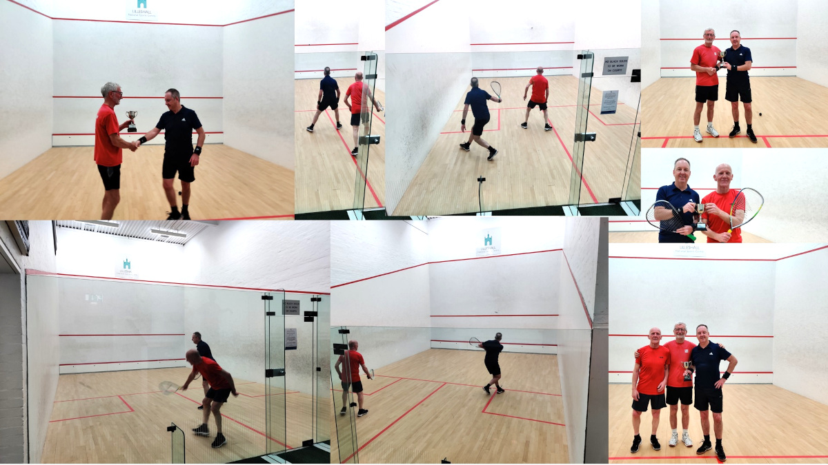 A series of photos from the Racketball Open final, which was won by Steve McClelland against Gary Westwood.